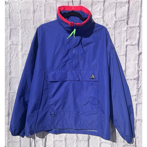 Vintage Ridge Mens Windbreaker Jacket Size M Retro 90s Center Pocket Waterproof - Picture 1 of 9